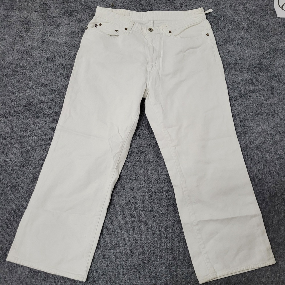 Ralph Lauren Jeans Womens Size 8 White Straight Leg Relaxed Cotton Denim Pants